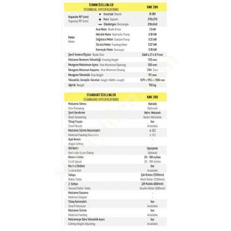 KME 280 FULL AUTOMATIC ELECTRONIC ANGLE CUTTING BAND SAW, Cutting And Processing Machines