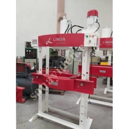 LINDA MACHİNE HYDRAULIC WORKSHOP PRESS WITH 60 TON ARM MOTOR, Workshop Type Press