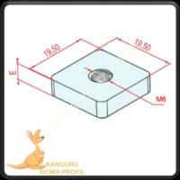 CHANNEL 10 SQUARE NUT M6,