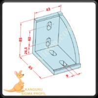 45X90 LONG CORNER CONNECTION, Profile Fasteners