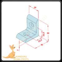 30X30 FLAT CORNER CONNECTION, Profile Fasteners