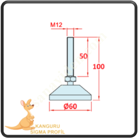 M12 PLASTIC FOOT, Conveyor Systems