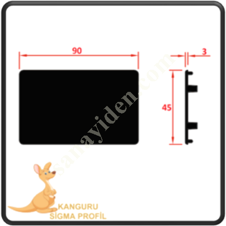 45X90 PROFILE COVER, Profile Fasteners