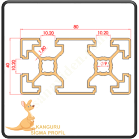 40X80 LIGHT SIGMA PROFILE K10, Profile- Sheet-Casting