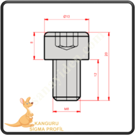 M8 IMBUS BOLT 12 MM,