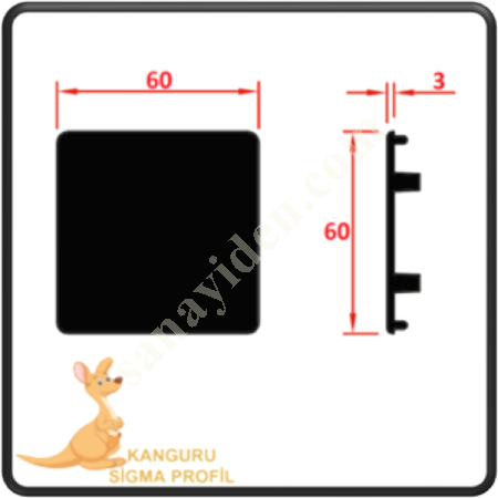 60X60 PROFILE COVER, Profile Fasteners