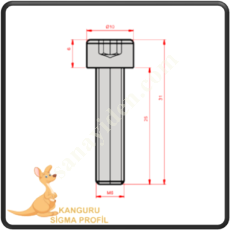 M6 IMBUS BOLT 25 MM,