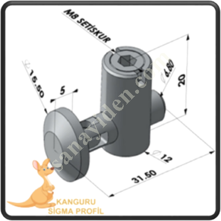 CHANNEL 8 ANGLE PULL TYPE CONNECTION, Profile Fasteners