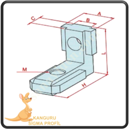 CHANNEL 10 HIDDEN CORNER CONNECTION, Profile Fasteners