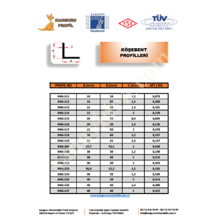 ANGLE PROFILES, Profile- Sheet-Casting