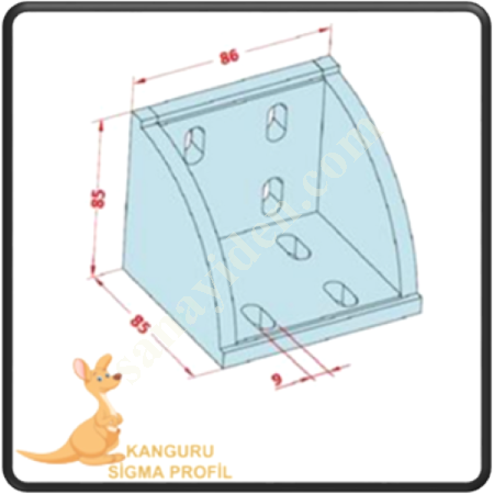 90X90 WIDE CORNER CONNECTION, Profile Fasteners