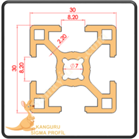 30X30 SIGMA PROFILE K8, Profile- Sheet-Casting