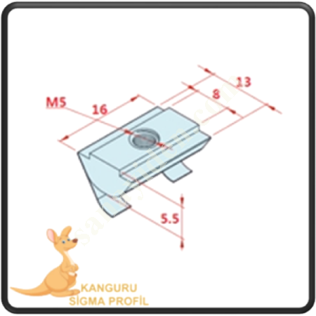 CHANNEL 8 SPRING NUT M5,