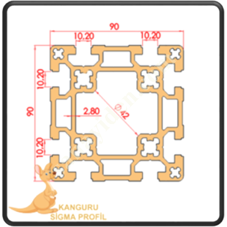 90X90 LIGHT SIGMA PROFILE K10, Profile- Sheet-Casting