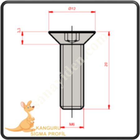 M6 CELL BOLT 20 MM,