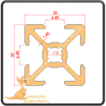 20X20 SIGMA PROFILE K6, Profile- Sheet-Casting
