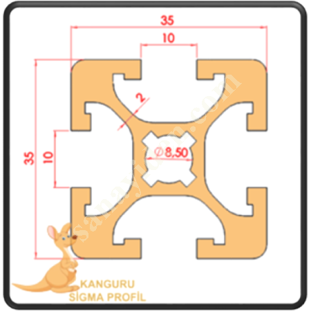 35X35 HEAVY SIGMA PROFILE K10, Profile- Sheet-Casting