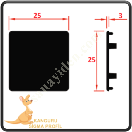 25X25 PROFILE COVER, Profile Fasteners