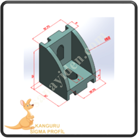 40X40 WIDE CORNER CONNECTION, Profile Fasteners