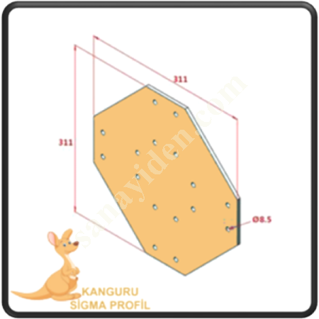 90X90 FOUR WAY CONNECTION SHEET,