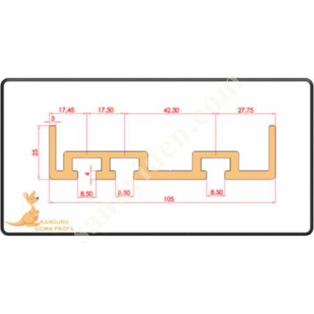 25X105 CONVEYOR PROFILE, Profile- Sheet-Casting