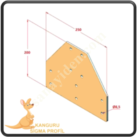 90X90 THREE-WAY CONNECTION SHEET,