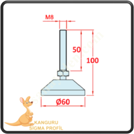 M8 PLASTIC FOOT, Conveyor Systems