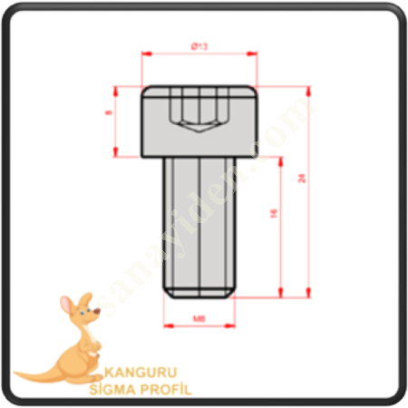 M8 IMBUS BOLT 16 MM,