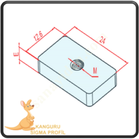 CHANNEL 8 RECTANGULAR NUT M5,