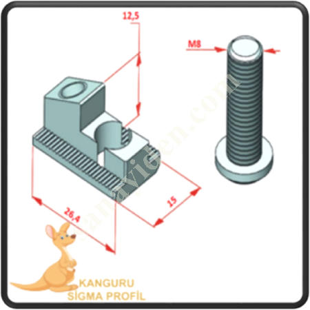 CHANNEL 8 IN-CHANNEL CONNECTION, Profile Fasteners