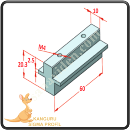 CHANNEL 10 SLIDE RAIL, Profile Fasteners