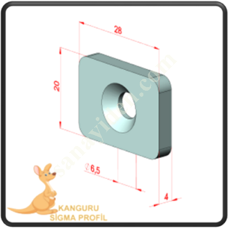 MAGNET HOLDER PART, Profile Fasteners