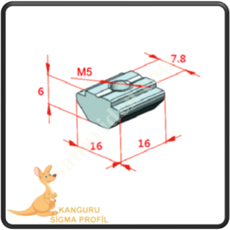 CHANNEL 8 T CHANNEL NUT M5,