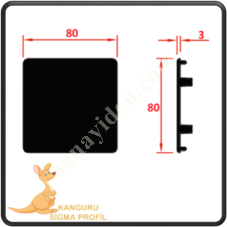 80X80 PROFILE COVER, Profile Fasteners