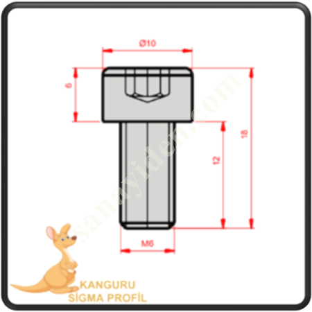 M6 IMBUS BOLT 12 MM,