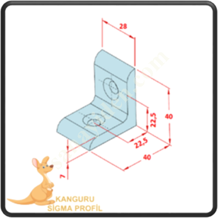 30X30 FLAT CORNER CONNECTION, Profile Fasteners