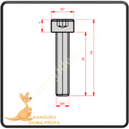 M4 IMBUS BOLT 20 MM,