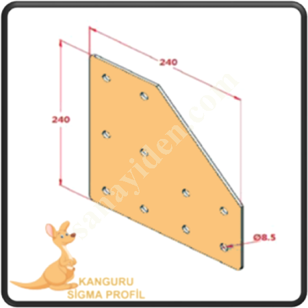 90X90 İKİ YÖNLÜ BAĞLANTI SACI, Bağlantı Sacları