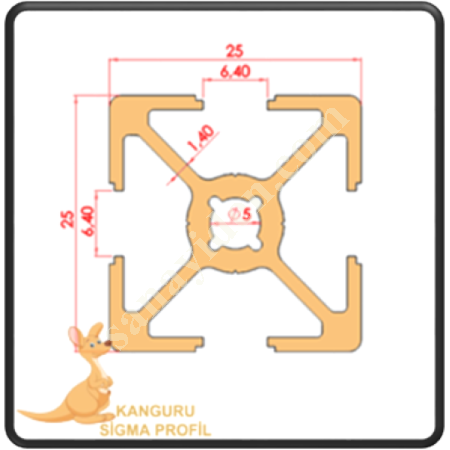 25X25 SIGMA PROFILE K6, Profile- Sheet-Casting