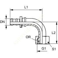 ND AOL 90 ASSEMBLY NIPPLE, DKOL 90° ANGLE, Tornado Record