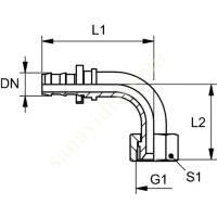 ND AJ 90 INSTALLATION NIPPLE, DKJ 90° ANGLE, Tornado Record