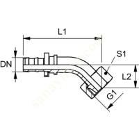 ND AB 45 ASSEMBLY NIPPLE, DKR 45° ANGLE, Tornado Record