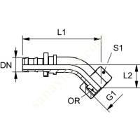 ND AOL 45 ASSEMBLY NIPPLE, DKOL 45° ANGLE, Tornado Record