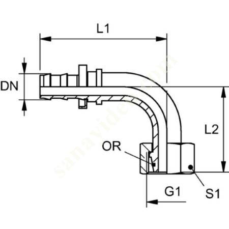 ND AOL 90 ASSEMBLY NIPPLE, DKOL 90° ANGLE, Tornado Record