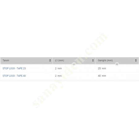 STOP LOCK-TAPE HORTUM YAKALAMA EMNİYET ŞERİDİ, Hortum - Boru - Bağlantı Parçaları