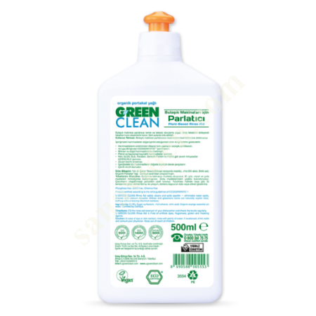 U GREEN CLEAN BİTKİSEL BULAŞIK MAKİNESİ PARLATICISI - 500ML, Diğer Petrol&Kimya-Plastik Sanayi