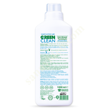 U GREEN CLEAN BİTKİSEL ÇOK AMAÇLI TEMİZLEYİCİ - 1000ML, Diğer Petrol&Kimya-Plastik Sanayi