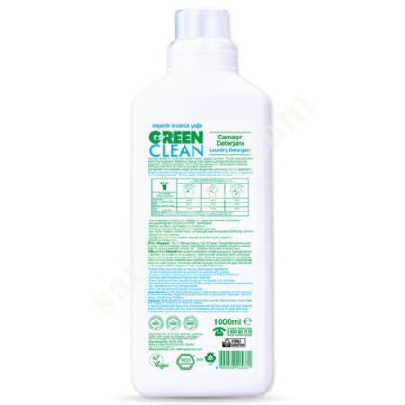 U GREEN CLEAN BİTKİSEL ÇAMAŞIR DETERJANI - 1000ML, Diğer Petrol&Kimya-Plastik Sanayi