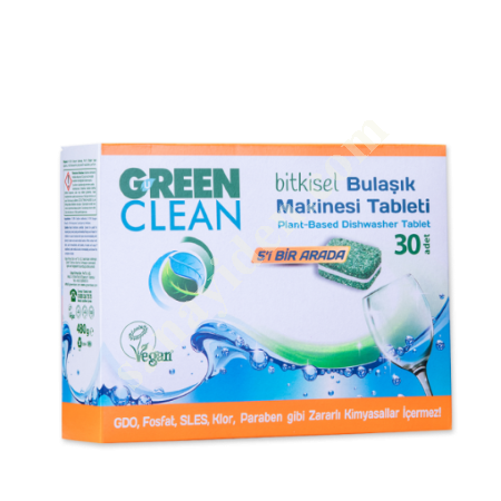 U GREEN CLEAN BİTKİSEL BULAŞIK MAKİNESİ TABLETİ - 30 ADET, Diğer Petrol&Kimya-Plastik Sanayi