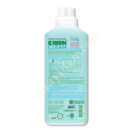 U GREEN CLEAN BABY BİTKİSEL ÇAMAŞIR DETERJANI - 1000ML, Diğer Petrol&Kimya-Plastik Sanayi